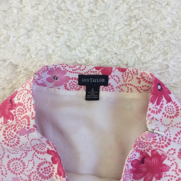 Ann Taylor Pink and White Floral Skirt - Picture 2 of 3